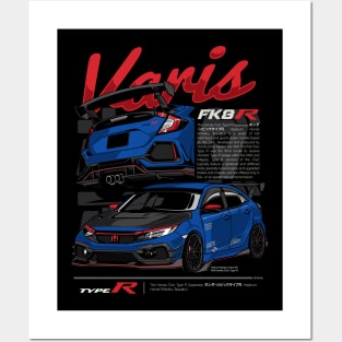 Honda Civic FK8R Varis Posters and Art